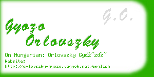 gyozo orlovszky business card